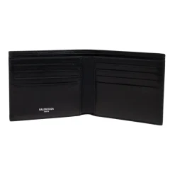 Punge & Kortholder^Balenciaga Passport Square Folded Wallet Sort