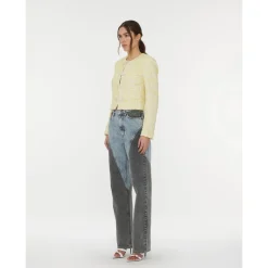 Jeans<ROTATE Birger Christensen Patchwork Straight-Leg Jeans Blå