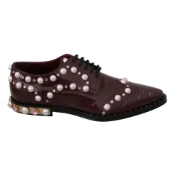Snøresko^Dolce & Gabbana Pearl Embellished Oxfords Brun