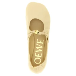 Ballerina Sko<Loewe Pebble Soft Ballet Flat Gul
