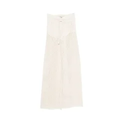 Bukser<Golden Goose Peggie Mesh Knit Trousers Hvid