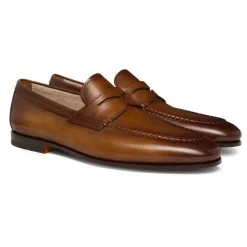 Loafers<Santoni Penny Loafer Brun