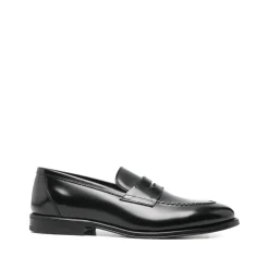 Loafers^Henderson Baracco Penny-strap Loafers med stikdetaljer Sort