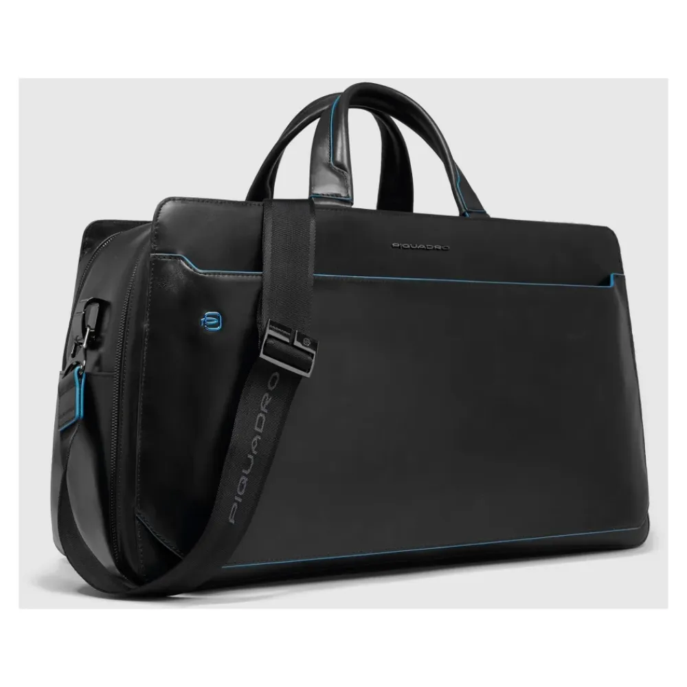 Rejsetasker<Piquadro Personlig weekendtaske til 14" laptop Sort