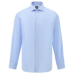 Skjorter^Boggi Milano Pied De Poule Windsor Collar Shirt Regular Fit Blå