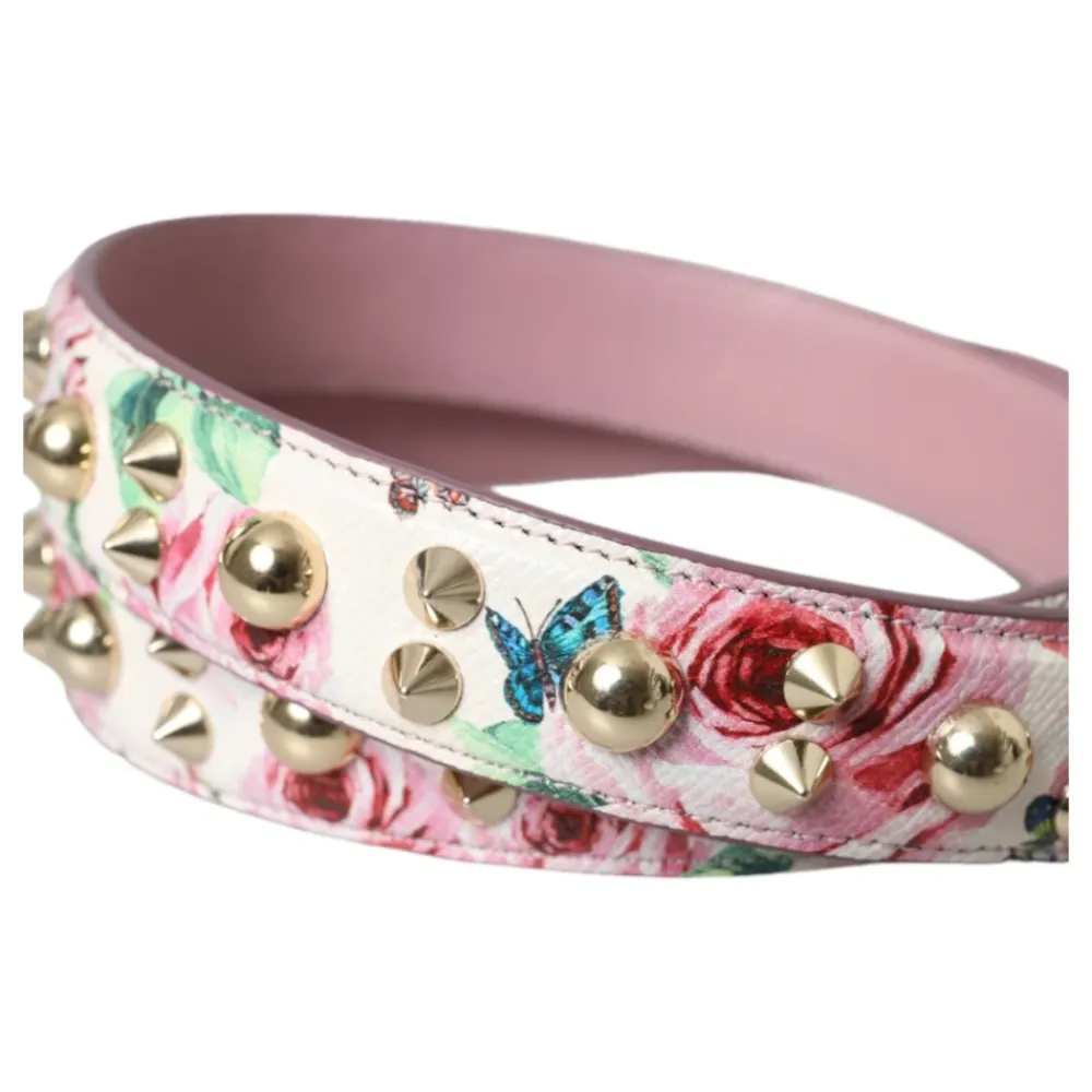 Tilbehør Til Tasker<Dolce & Gabbana Floral Skuldertaske Tilbehør Pink