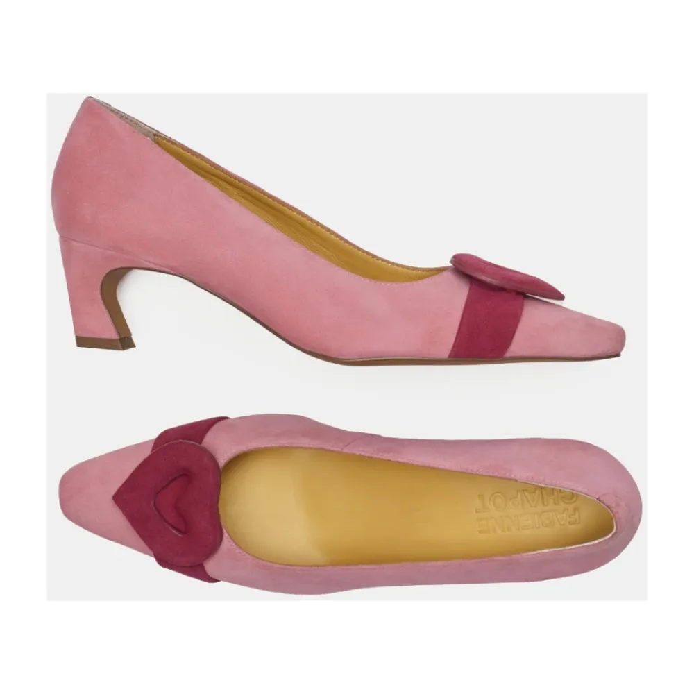 Pumps|Stiletter^FABIENNE CHAPOT Heart Buckle Læder Pumps Pink