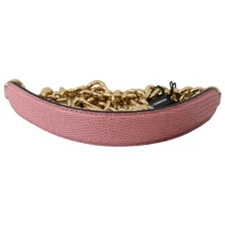 Tilbehør Til Tasker<Dolce & Gabbana Læder Guld Kæde Acryl Skulderrem Pink