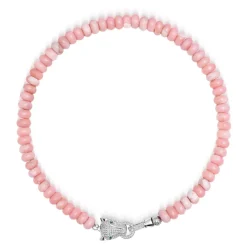 Smykker^Nialaya Pink Opal Choker with Panther Head Grå