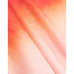 Tørklæder<Alexander McQueen Pink Silketørklæde med Kontrastkant og Gradienteffekt Orange