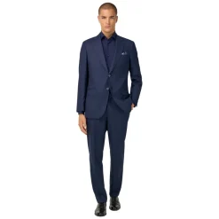 Jakkesæt<Boggi Milano Pinstribet ulddragtstil Firenze Blå
