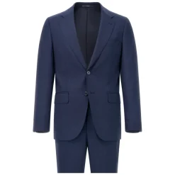 Jakkesæt<Boggi Milano Pinstribet ulddragtstil Firenze Blå