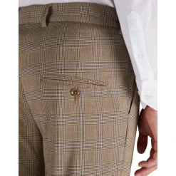 Bukser<Daniele Alessandrini Plaid Mønstrede Bukser Beige