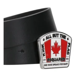 Bælter & Seler<Dsquared2 Plaque Buckle Belt Sort
