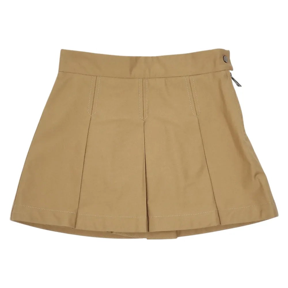 Kjoler & Nederdele^Moncler Pleated Cotton Gabardine Skirt Beige