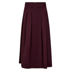 Nederdele<Co'Couture Plisseret nederdel med bred linning og lommer Brun