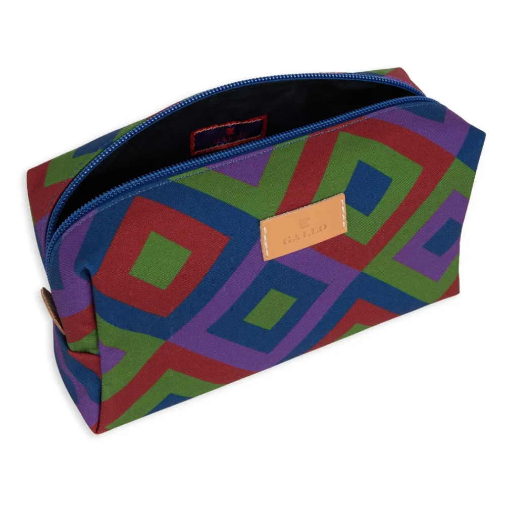 Toilettasker^GALLO Pochette Bauletto Rombi Concentrici Multifarvet