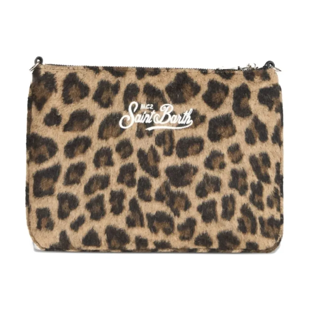 Toilettasker^MC2 Saint Barth Pochette leopardata Brun