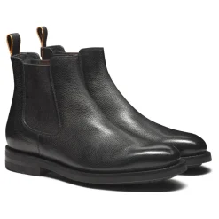 Chelsea Boots|Støvler^Santoni Poleret Læder Chelsea Støvle Sort