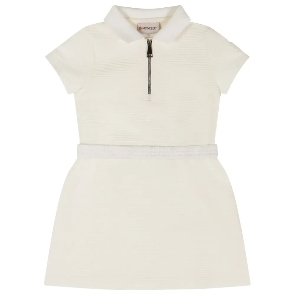 Kjoler & Nederdele^Moncler Polo Shirt Mini Kjole Hvid