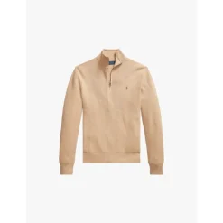Strik^Ralph Lauren Polo Sweater med lynlås i halsen Brun