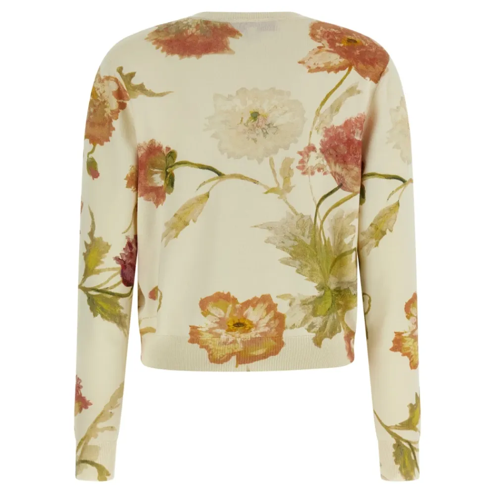 Striktrøjer & Sweatere<Carolina Herrera Poppy-Print Cardigan Multifarvet
