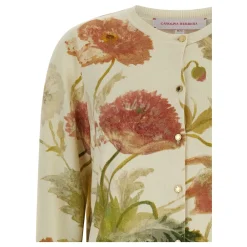 Striktrøjer & Sweatere<Carolina Herrera Poppy-Print Cardigan Multifarvet