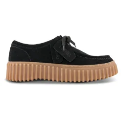 Snøresko^Clarks Premium Ruskind Komfort Sko Sort