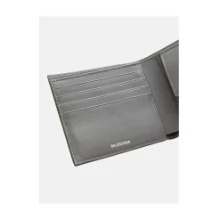 Punge & Kortholder^Balenciaga Præget læderpung Grå