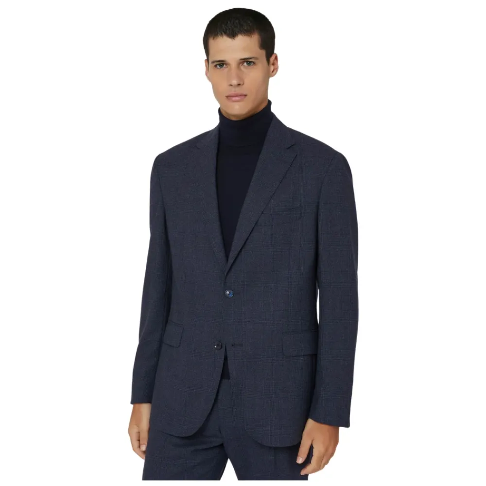 Jakkesæt<Boggi Milano Prince of Wales Check Suit Blå