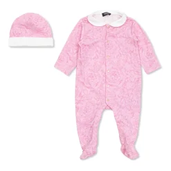 Bodystocking & Sæt^Versace Printed Cotton-Jersey Sleepsuit Set Pink