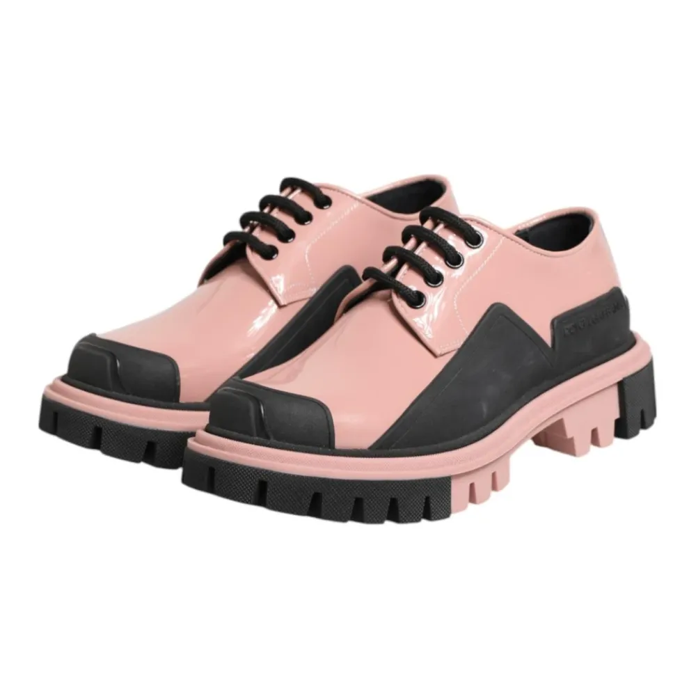 Snøresko<Dolce & Gabbana Pudder Læder Snøresko Pink
