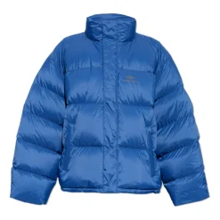Jakker<Balenciaga Puffer Jakke Med Ståkrave Blå