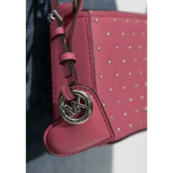 Tilbehør Til Tasker^Michael Kors Puffy Heart Læder Taske Charm Pink