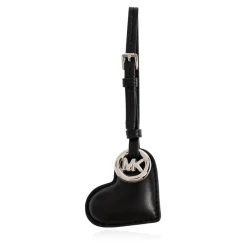 Tilbehør Til Tasker<Michael Kors Puffy Heart Leather Bag Charm Sort