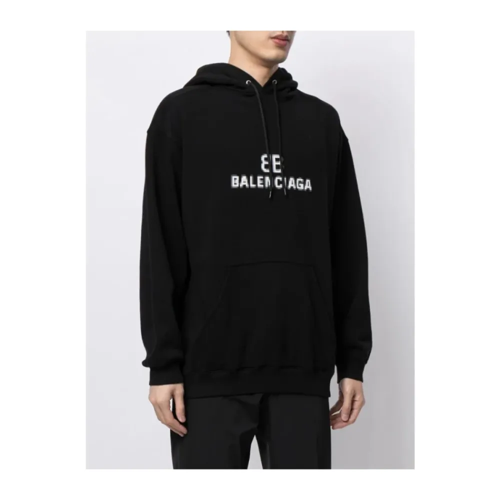 Trøjer<Balenciaga Pullover Hoodie Sort