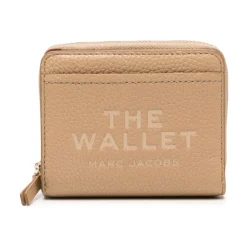 Punge & Kortholder^Marc Jacobs Pung i kornet læder med præget logo Beige