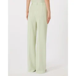 Bukser^Max Mara Studio Quasar Wool Crepe Trousers Grøn