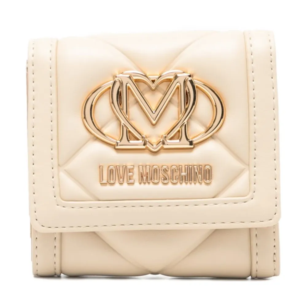 Punge & Kortholder<Love Moschino Quilted Wallet Beige