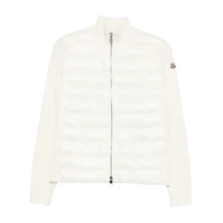 Jakker^Moncler Quilted Zip-Up Jakke Hvid