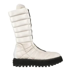 Vinterstøvler<Dolce & Gabbana Quiltede Nylon Ankelstøvler med Gummisål Hvid