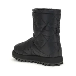 Vinterstøvler<Dolce & Gabbana Quiltede støvler med diamantmønster Sort