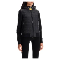 Jakker^Parajumpers Quiltet Hybridjakke med Justerbar Hætte Sort