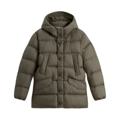 Jakker^Woolrich Quiltet Oliven Hættetrøje Grøn