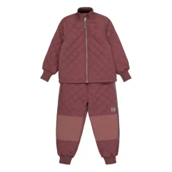 Overtøj<Mikk-Line Quiltet Termosæt med Fleece - Rose Brown Pink