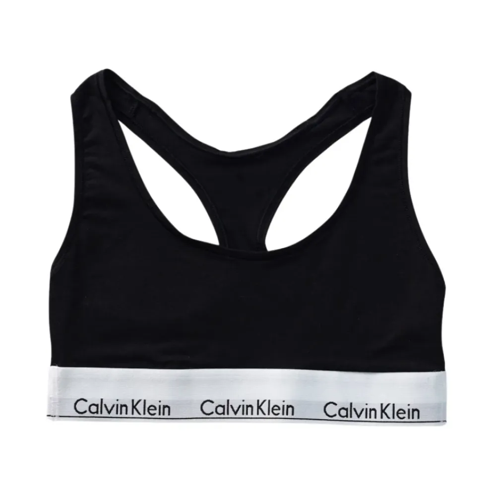 T-Shirts & Toppe<Calvin Klein Racerback Bralette Sort
