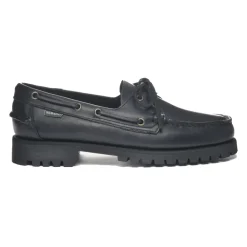 Sejlersko<Sebago Ranger Vokset Læder Moccasin Sort