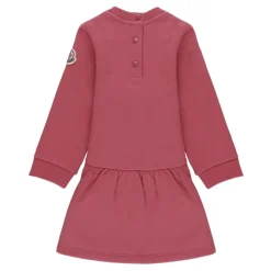 Kjoler & Nederdele<Moncler Baby Bomulds Kjole Pige Logo Print Rød