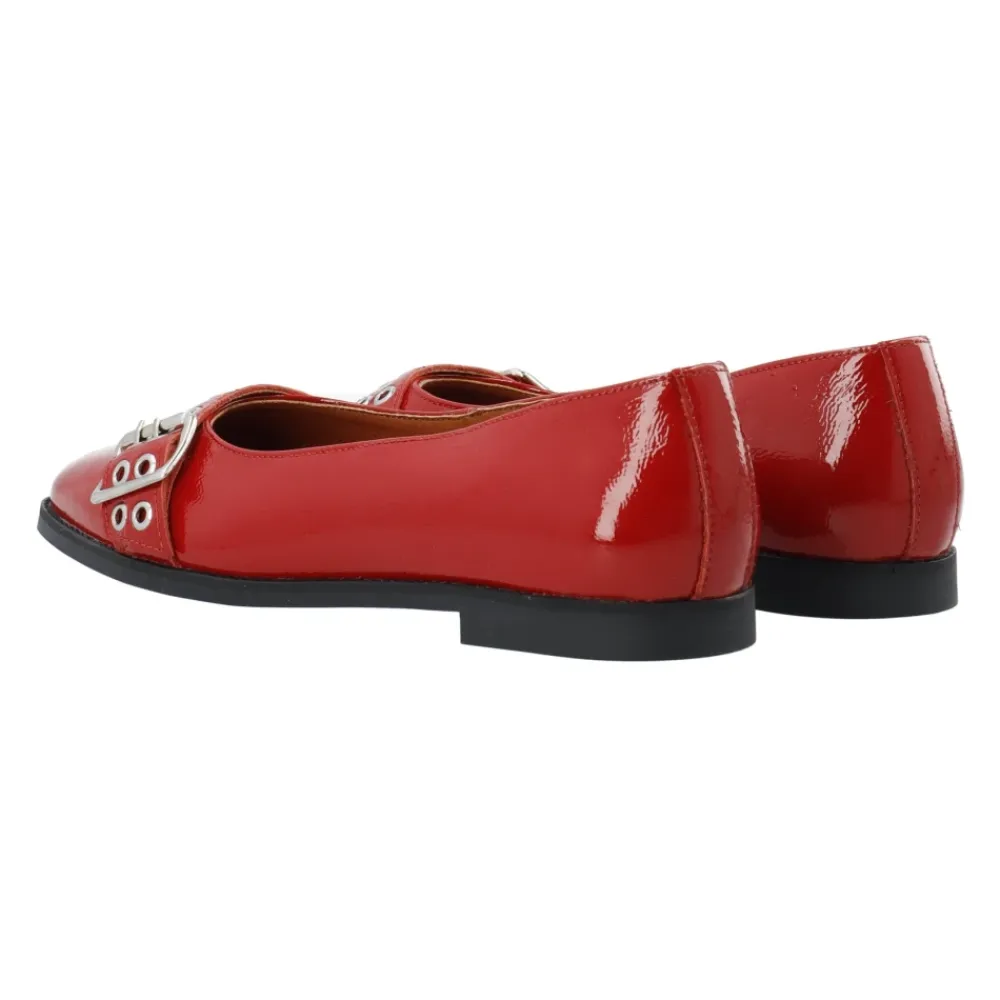 Ballerina Sko^Cashott Patent Diana Loafer Ballerina Sko Rød
