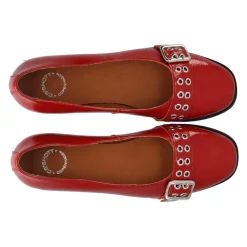 Ballerina Sko^Cashott Patent Diana Loafer Ballerina Sko Rød